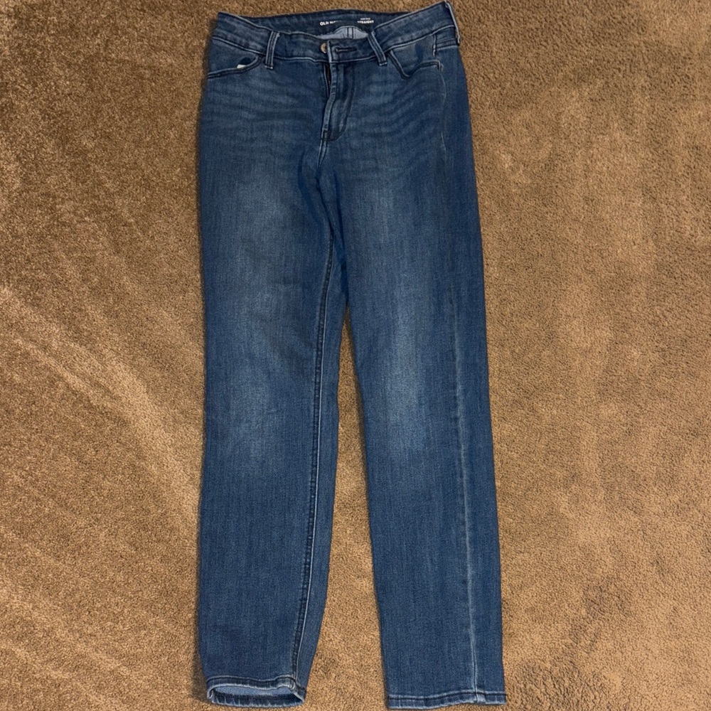Old Navy Women's high rise Straight Leg Blue Jeans